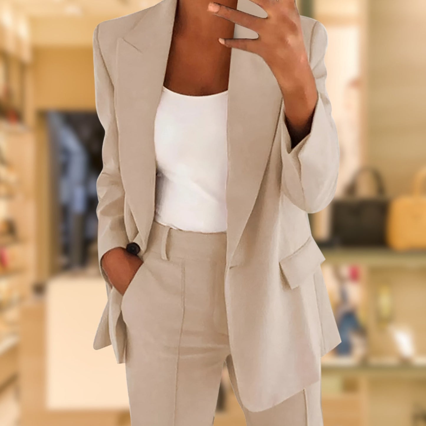 Roseann - Lapel Slimming Suit