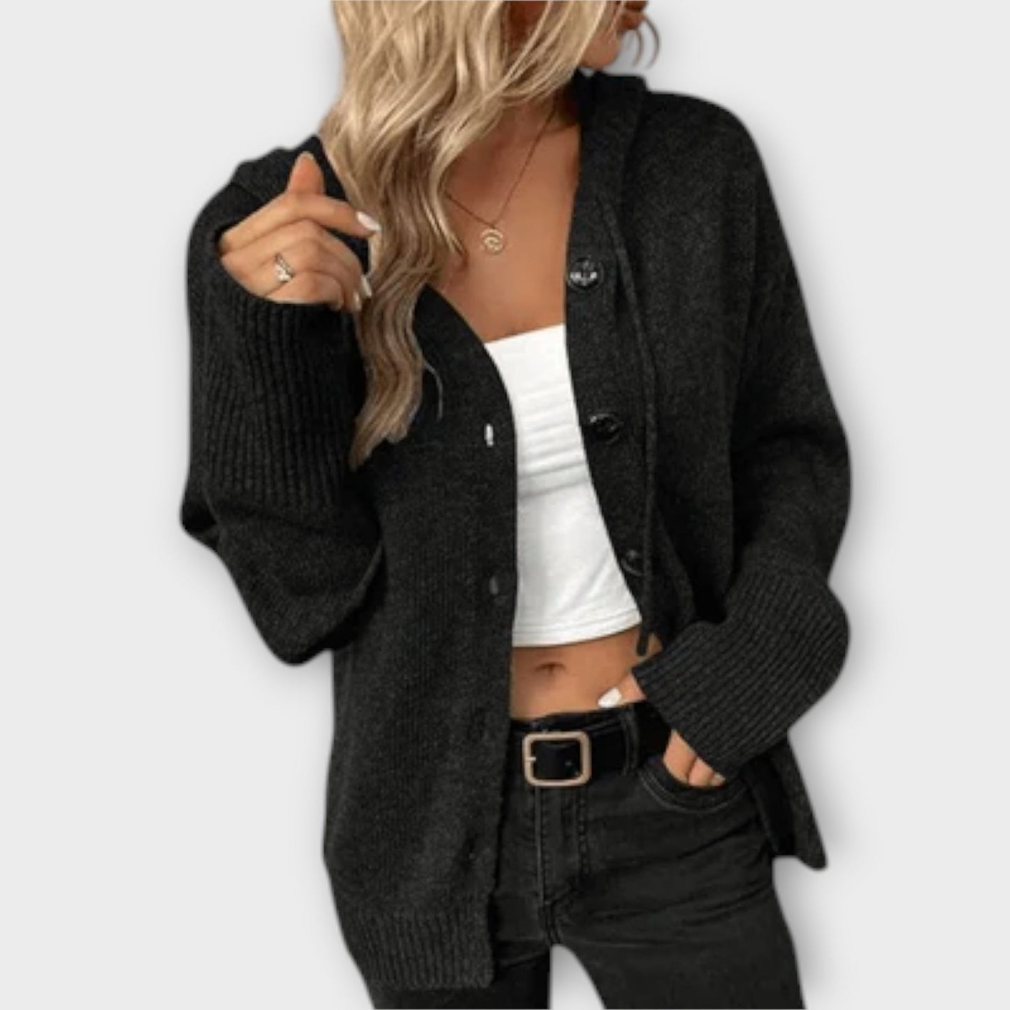 Brittan - Button-Front Knitted Cardigan