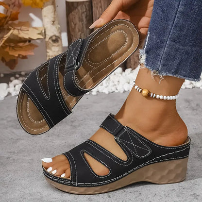 Rowella - Stylish Wedge Sandal With Strap