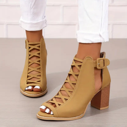 Ruzilya - Elegant Chunky Heel Sandals