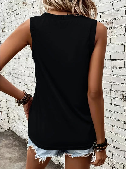 Analia - Breathable V-Neck And Sleeveless Top