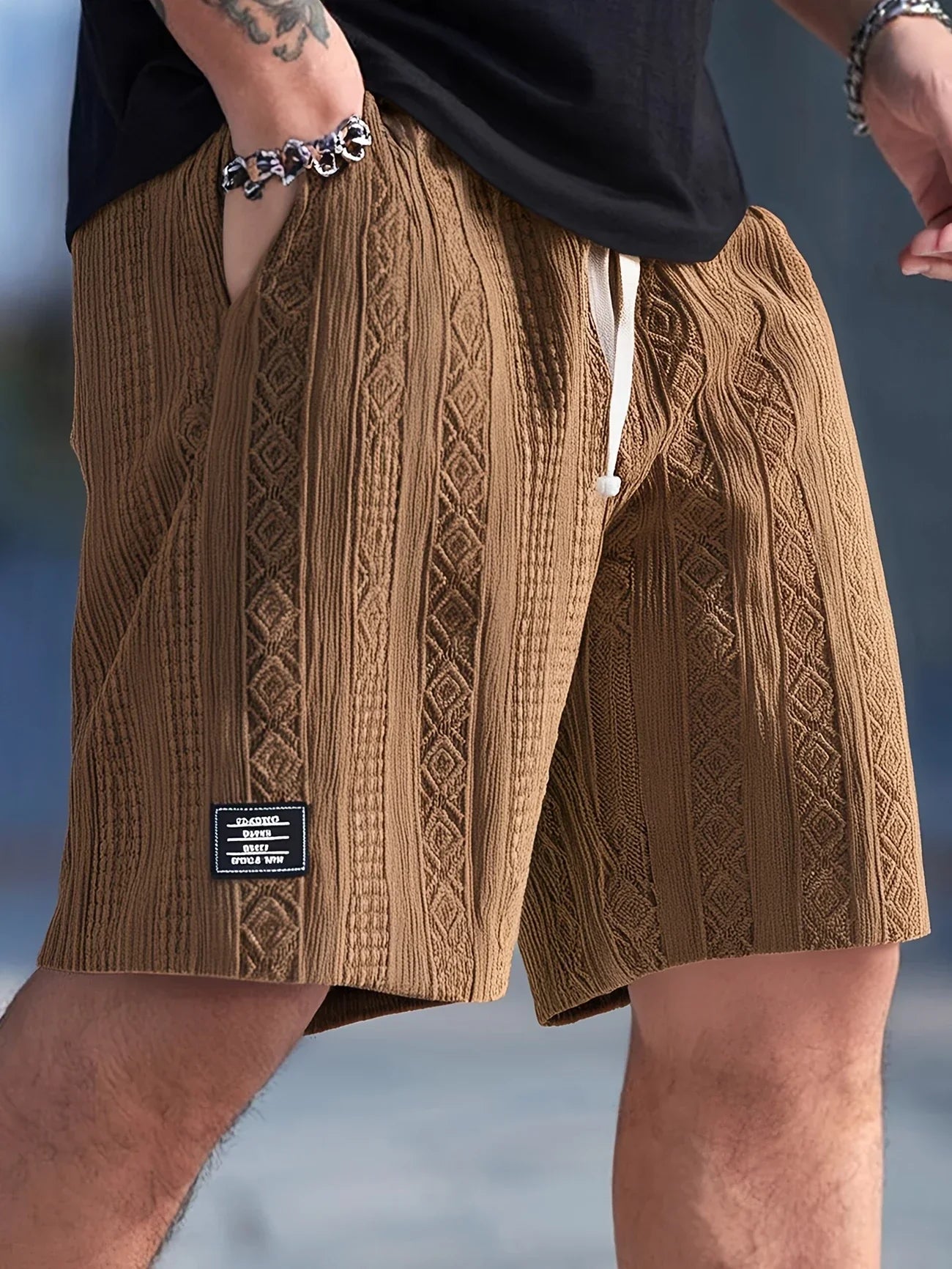 Andrew - Adjustable Drawstring Waist Shorts