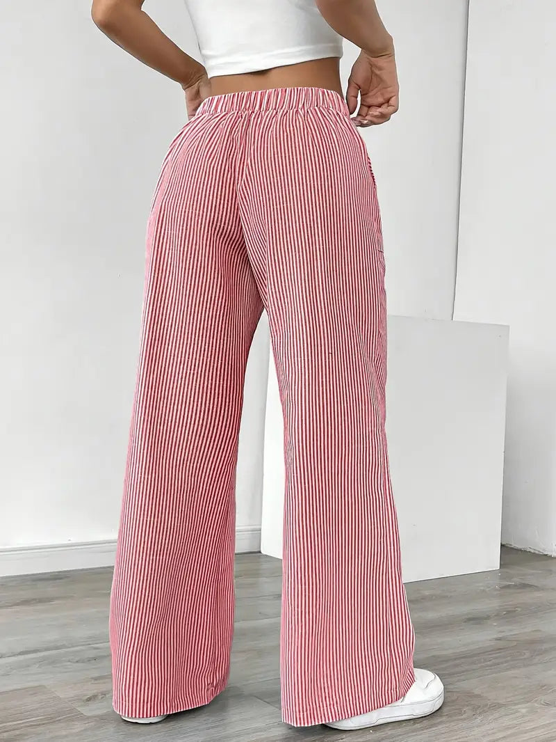 Alina - Elegant Striped Pant With Pockets