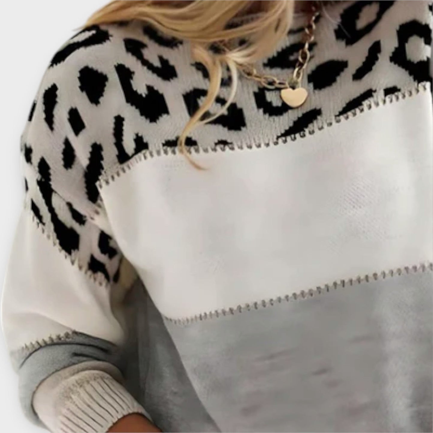 Cheyenne - Leopard Print Casual Sweater