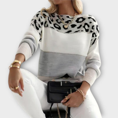 Cheyenne - Leopard Print Casual Sweater