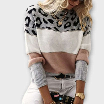 Cheyenne - Leopard Print Casual Sweater