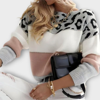 Cheyenne - Leopard Print Casual Sweater