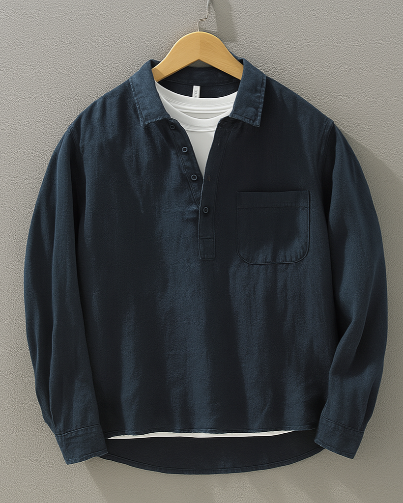 Antuan - Comfortable Long Sleeve Shirt With Front Pocket