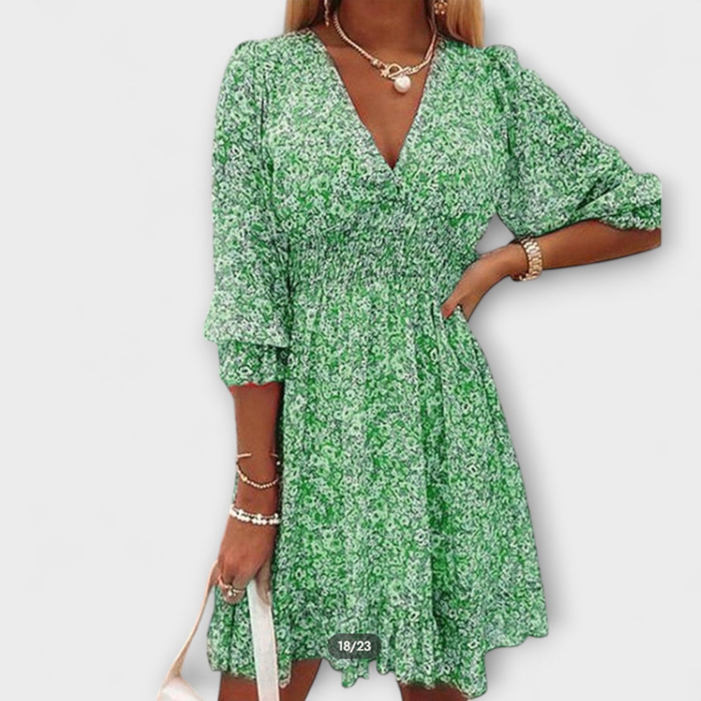 Shari - Floral Puff Sleeve Dress
