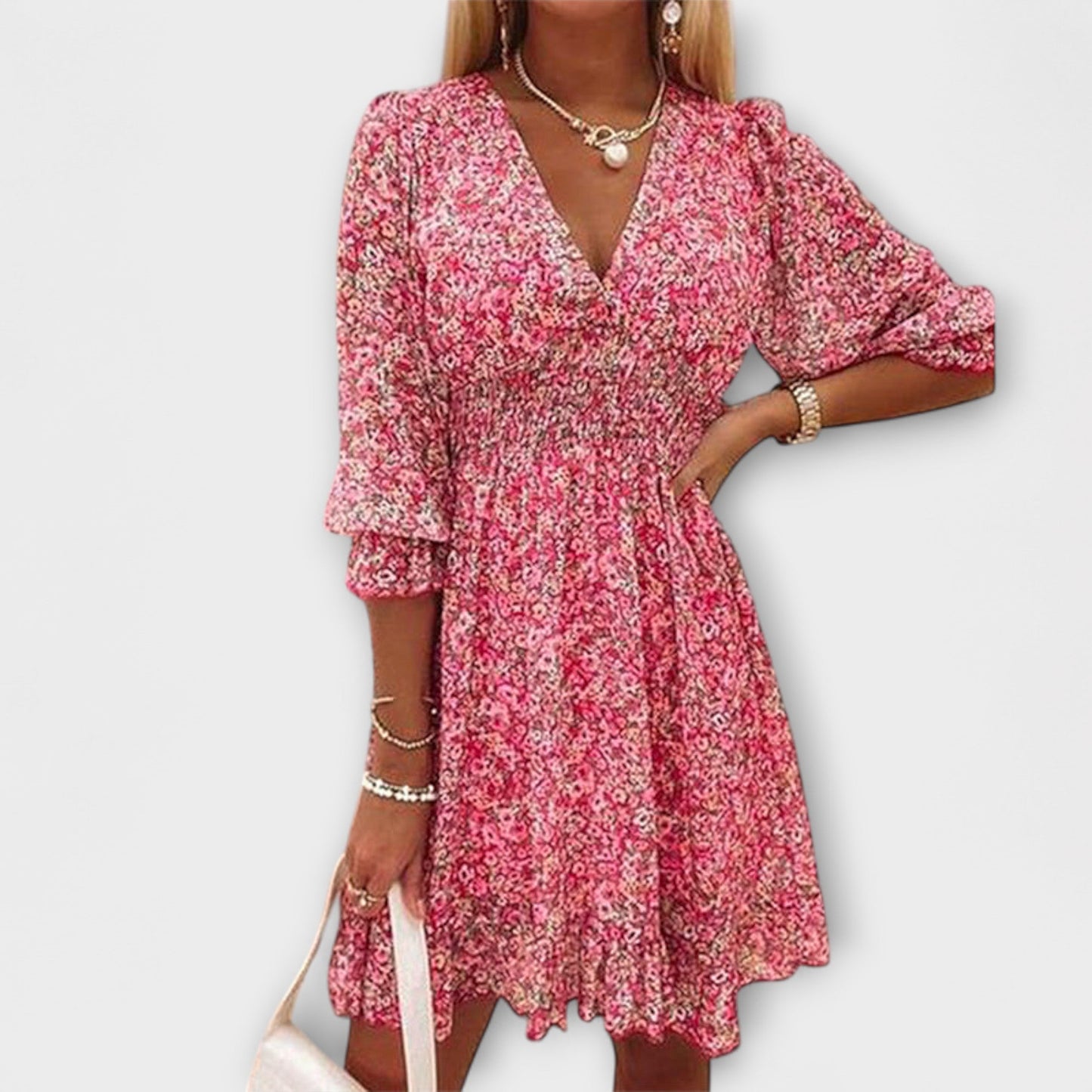 Shari - Floral Puff Sleeve Dress