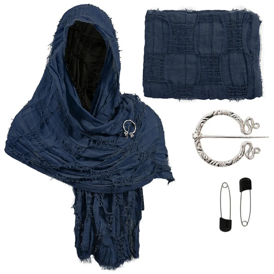 RuneWrap - Medieval Hooded Shawl Scarf Cowl