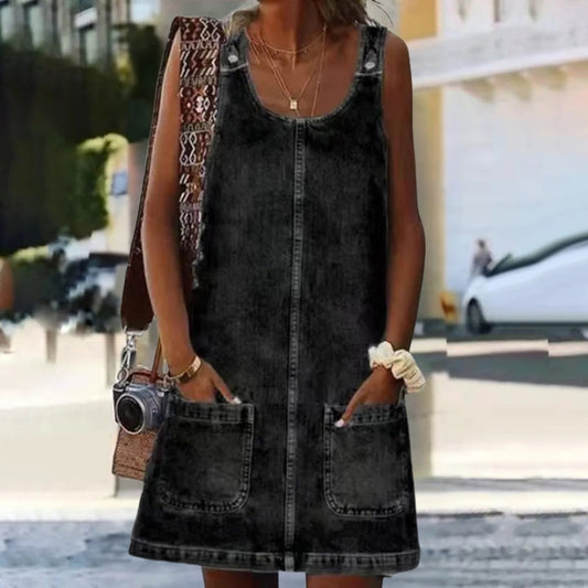 Otylia - Comfortable Wide Shoulder Style Mini Dress