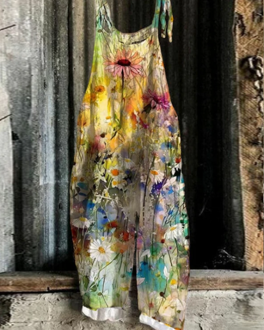 Adela - Vintage Floral Jumpsuit
