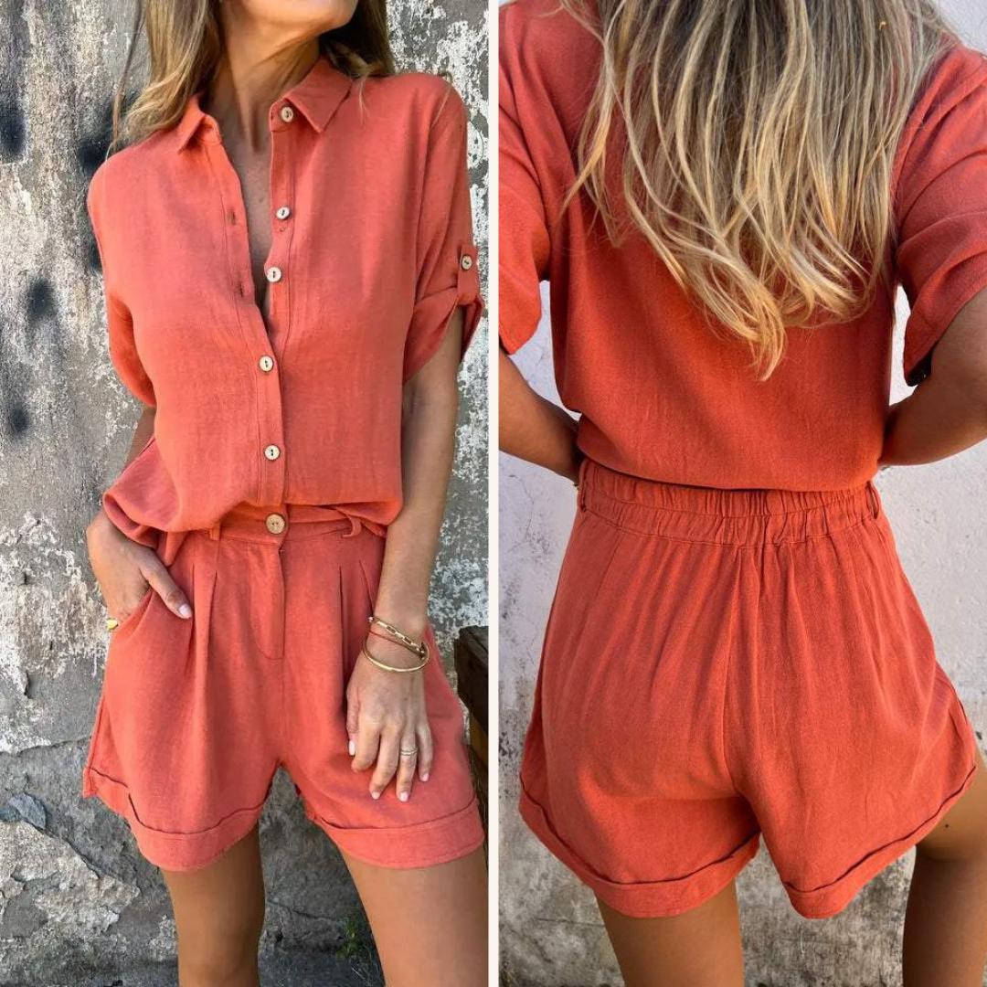 Sadie - Light Linen Short 2 Piece Set