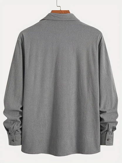 Rickey - Casual Corduroy Button-Up Shirt