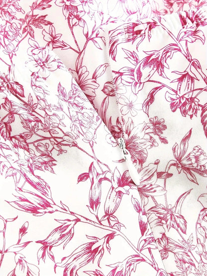 Ortagus - Floral Ruffled Dress