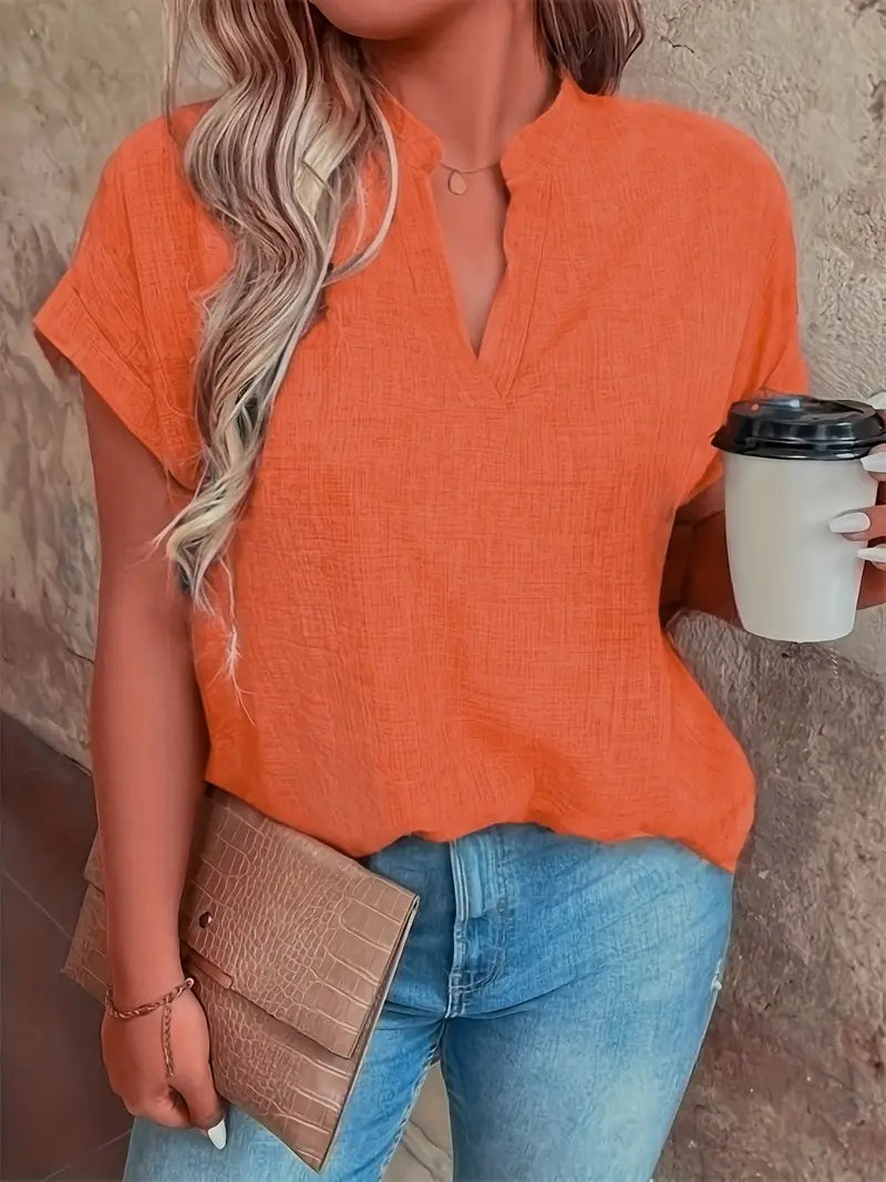 Rosabelle - Casual V Neck Blouse