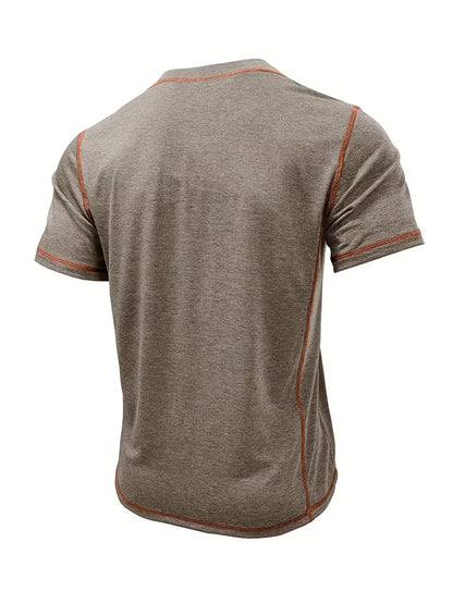 Orazio - Short Sleeve T Shirt With Button