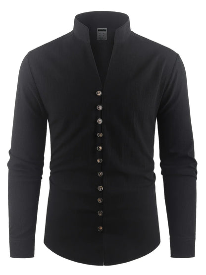 Shayne - Lightweight Cotton Linen Long Sleeve Shirt