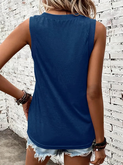 Analia - Breathable V-Neck And Sleeveless Top