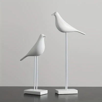 PerchForm - Minimalist Decorative Bird Sculptures on Stand