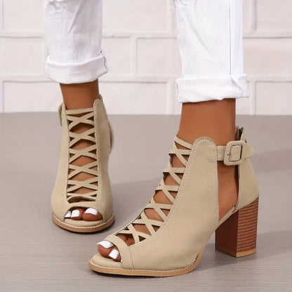 Ruzilya - Elegant Chunky Heel Sandals