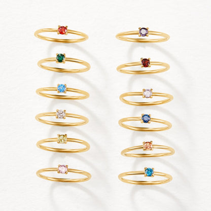 Birthstone Gold Rings