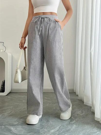 Alina - Elegant Striped Pant With Pockets