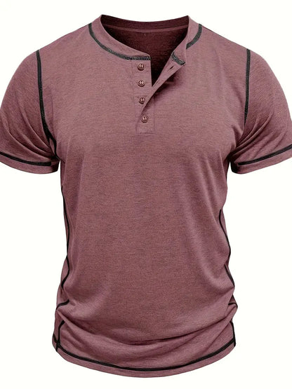 Orazio - Short Sleeve T Shirt With Button