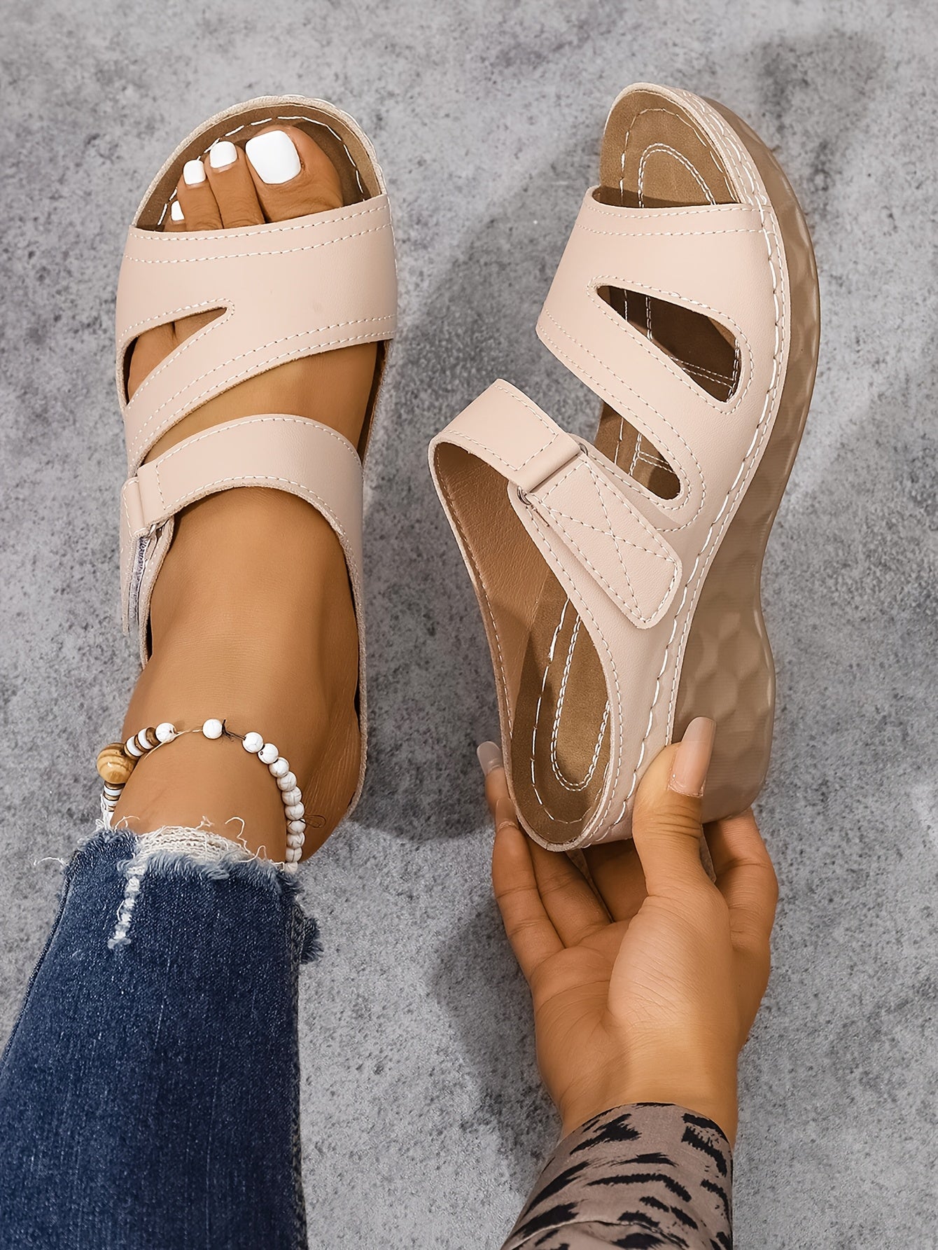Rowella - Stylish Wedge Sandal With Strap