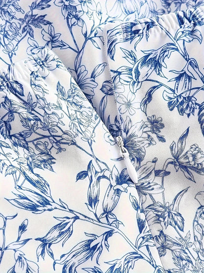 Ortagus - Floral Ruffled Dress