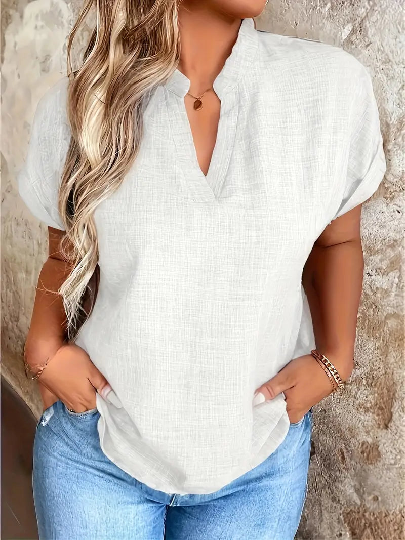 Rosabelle - Casual V Neck Blouse