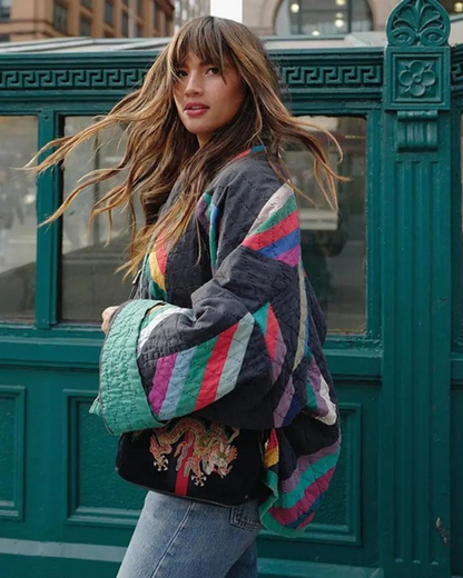 ISOBEL – RETRO PATCHWORK COAT