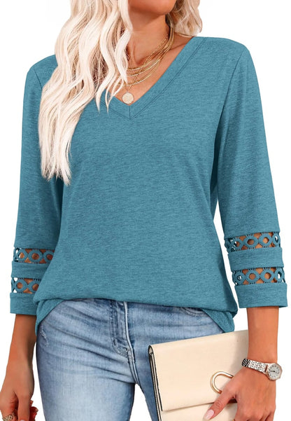 Ruthie - Long Sleeve V-Neck Shirts