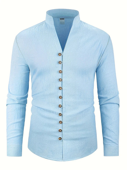 Shayne - Lightweight Cotton Linen Long Sleeve Shirt
