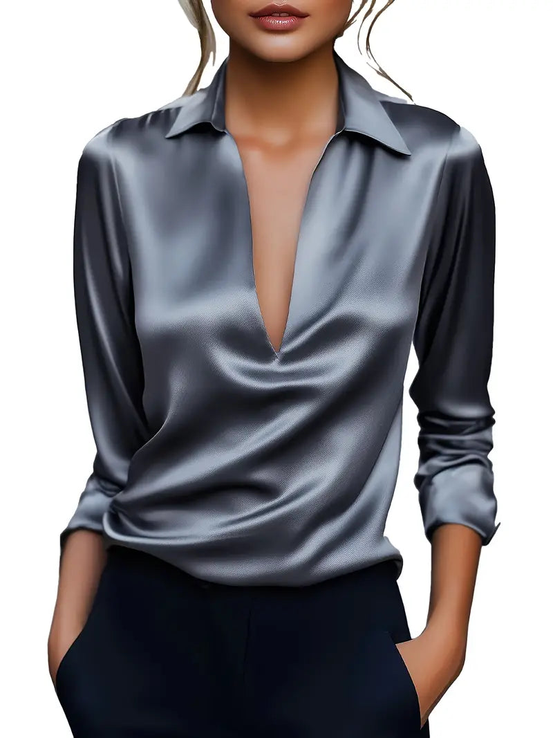 Nadene - Premium V-Neck Blouse