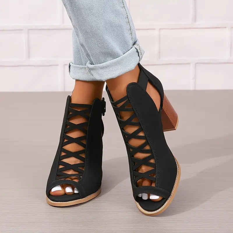 Ruzilya - Elegant Chunky Heel Sandals
