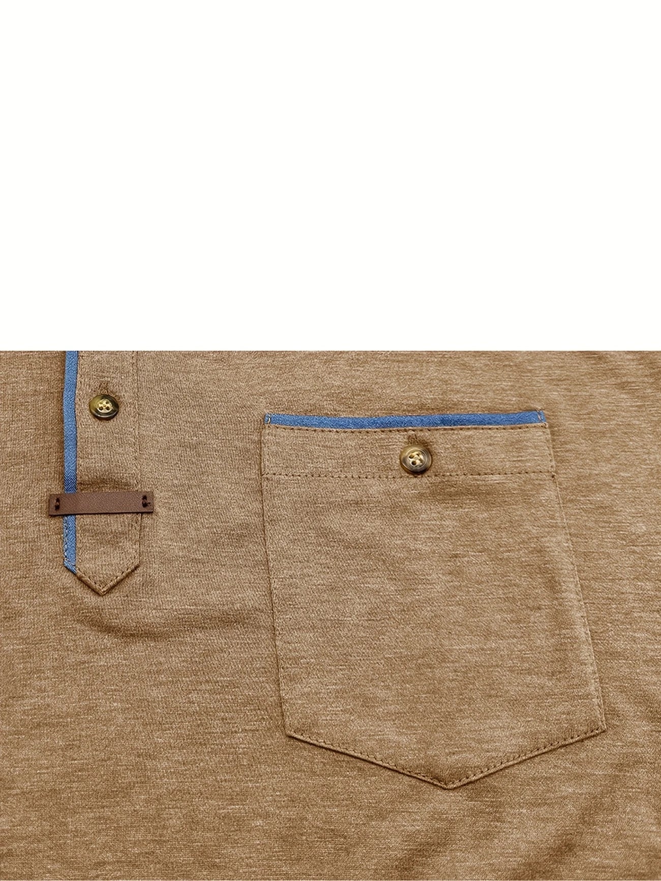 Saxon - Elegant Round Neck T Shirt With Pocket