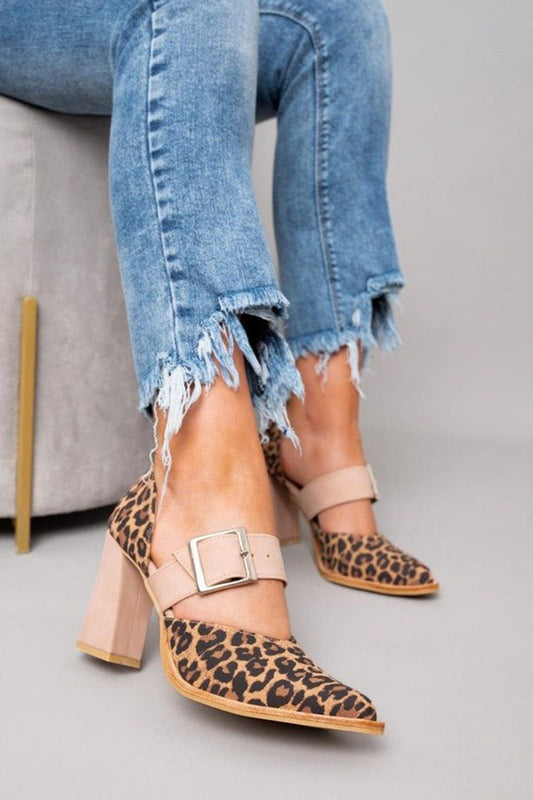 Selveta | Leopard Print Suede Heels