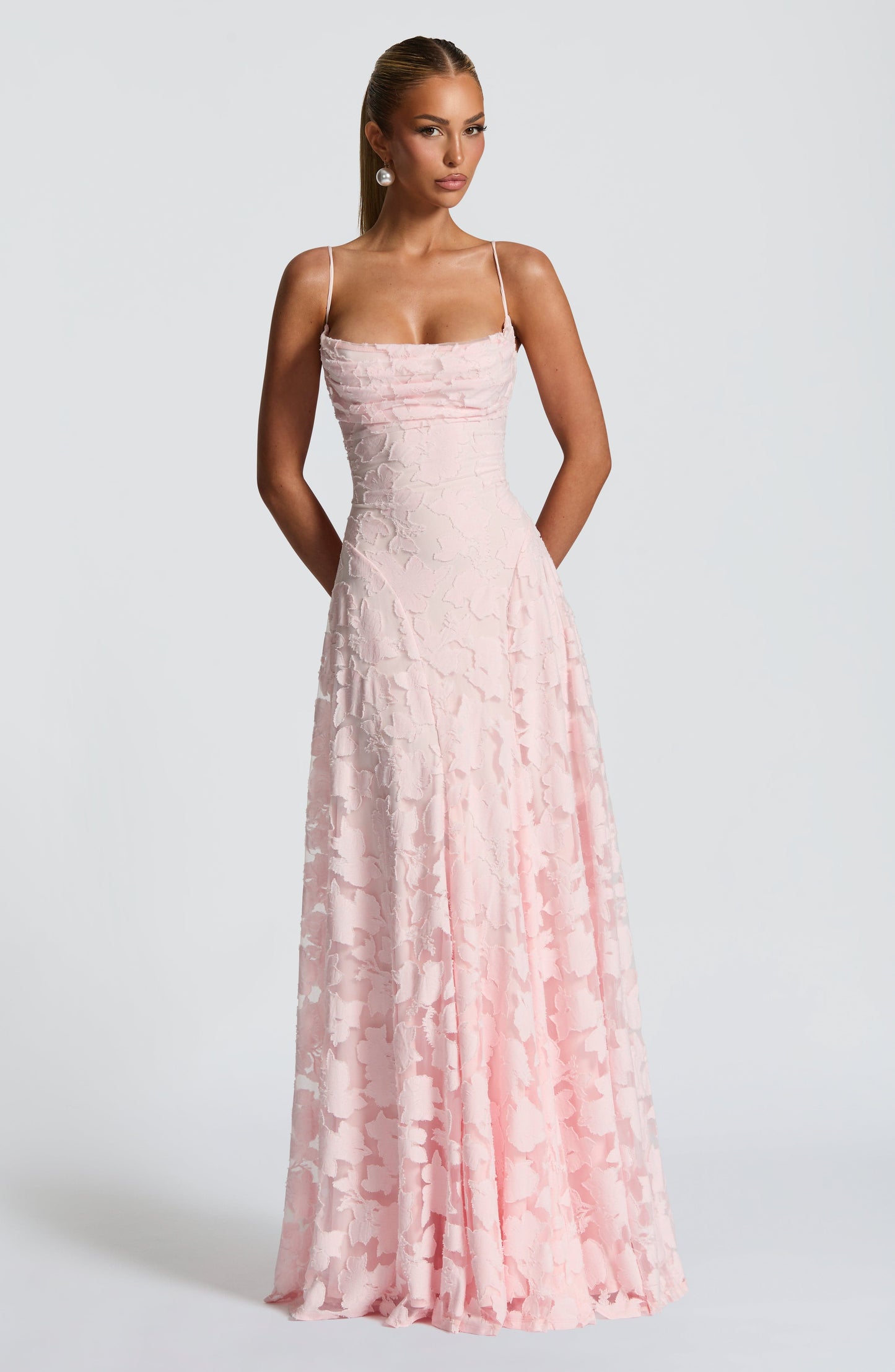 Alona - Elegant Lace Corset Maxi Dress