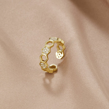 Biene - Gold- & Kristallring