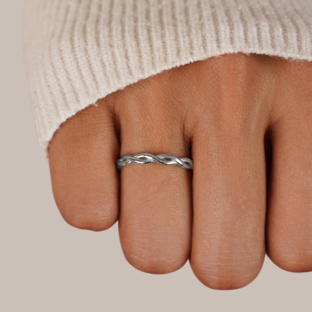 Infinity 18K Silver Ring