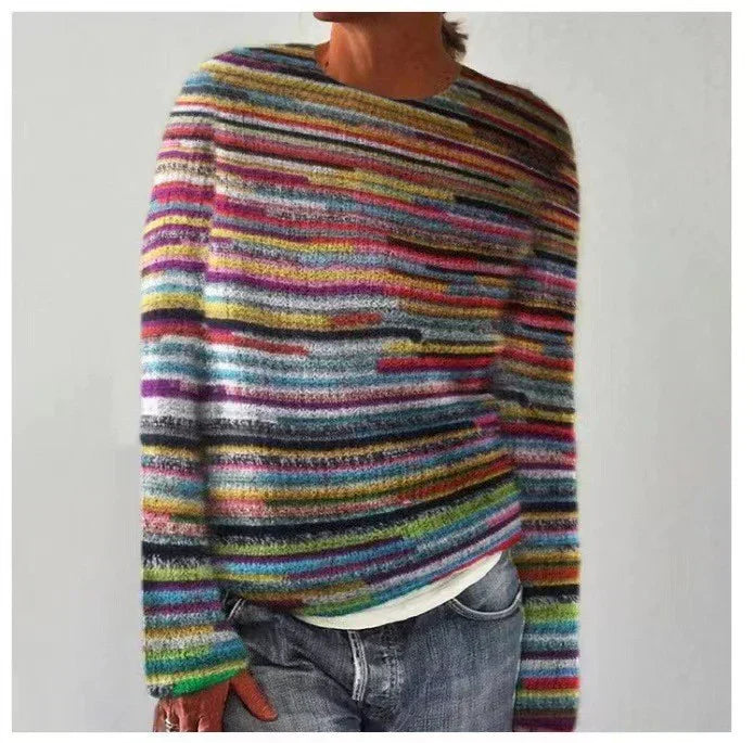AMELIE – STRIPED MOHAIR JUMPER