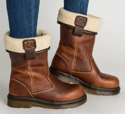 Shareen - Lined Leather Winter Boots