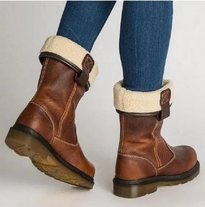 Shareen - Lined Leather Winter Boots