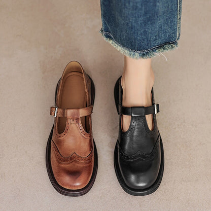 VELDA | ELEGANT MARY JANES IN LEATHER