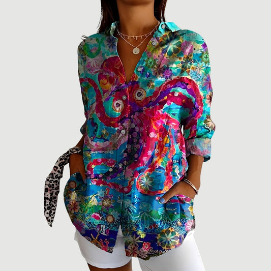 Agnes - Blouse With Colorful Design