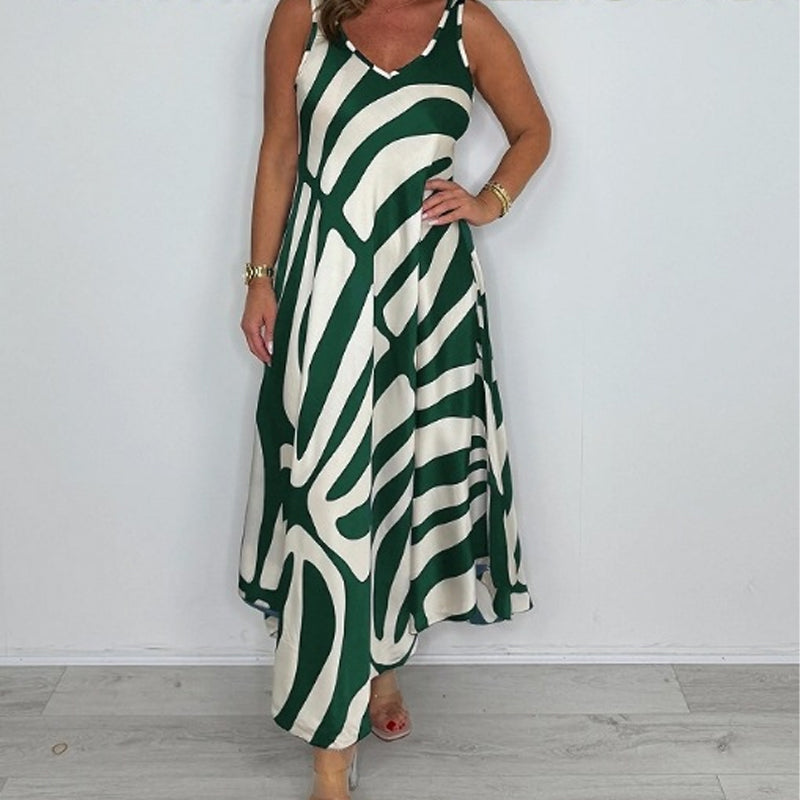 Rodica - Elegant Sleeveless Maxi Dress With V Neck