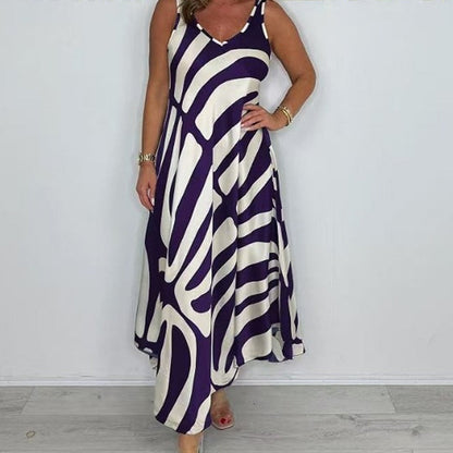 Rodica - Elegant Sleeveless Maxi Dress With V Neck