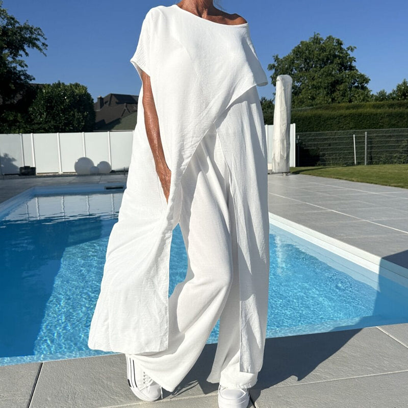 Shelagh - Off Shoulder Top And Pant Set